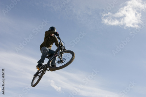 mountain bike jump in air