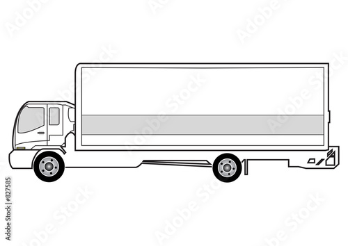 Long container truck diagram