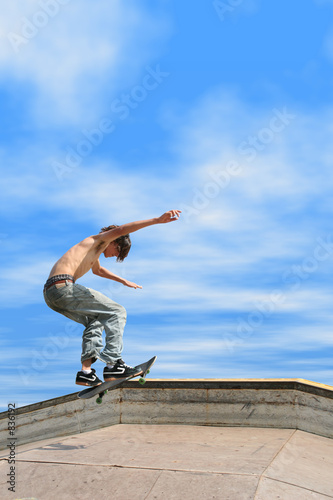 teen boy skateboarding outdoors 8