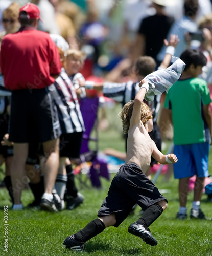 soccer win celebration