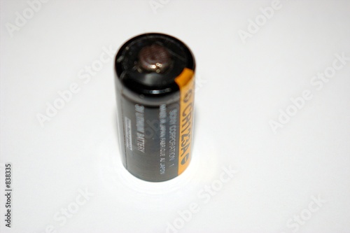 lithium battery on white