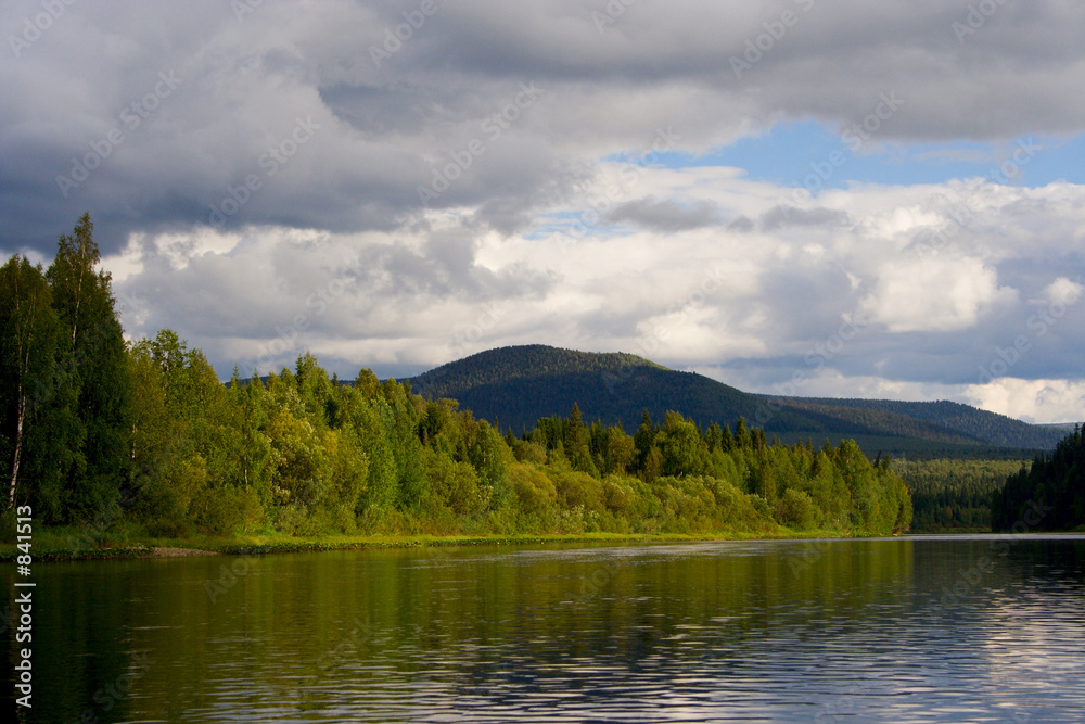 the river vishera in the ural mountains