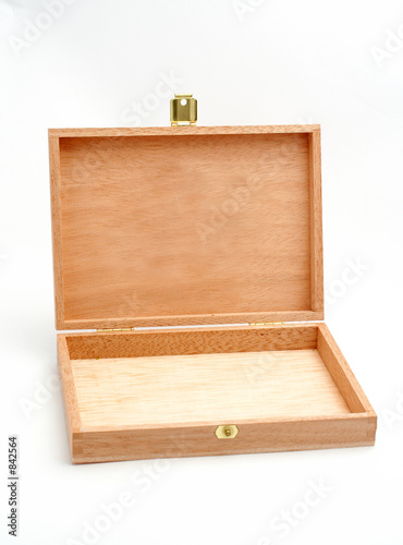 open wood box empty