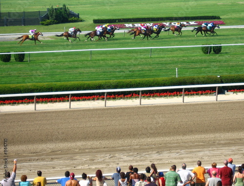 at the track