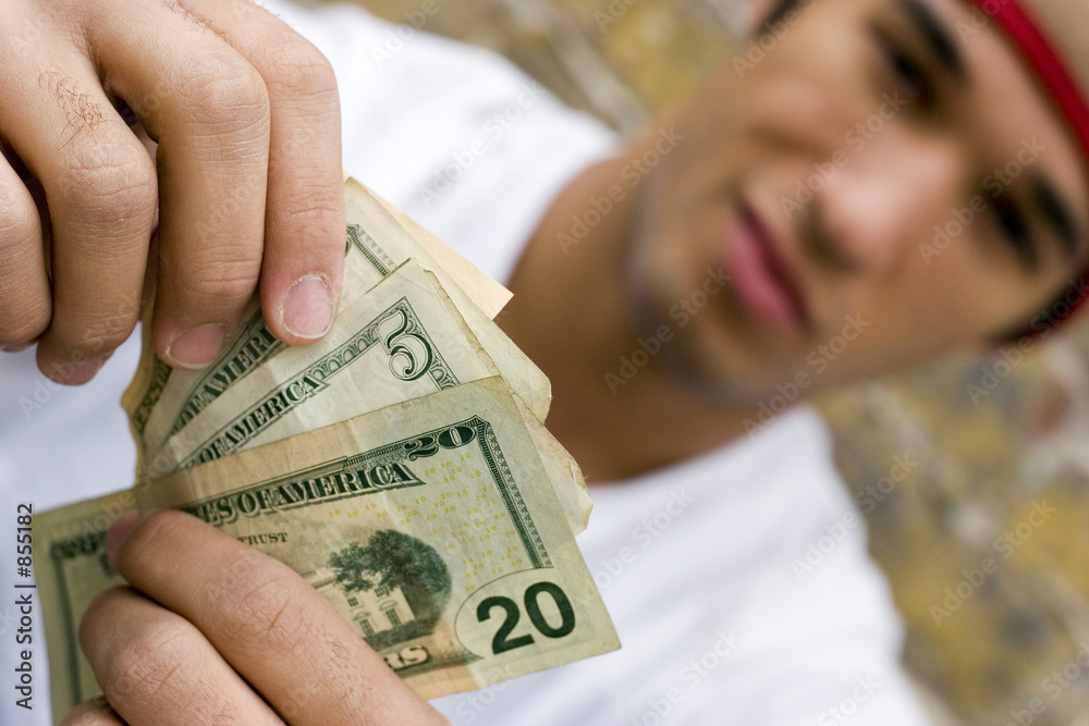 Фотография young man money