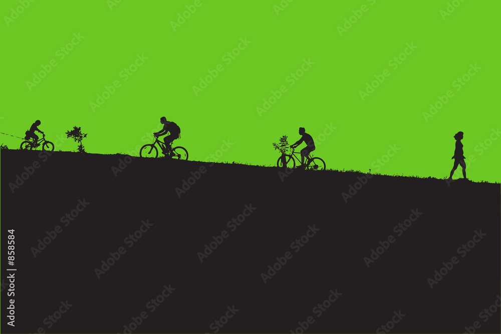 Photography mountain bikers