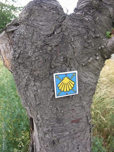 schild vom jakobsweg