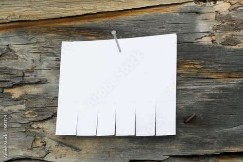 announcement on tree