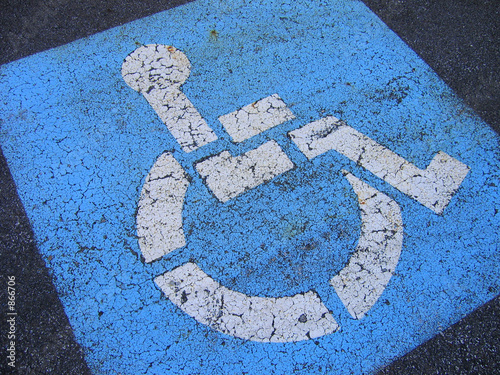 distressed handicapped parking