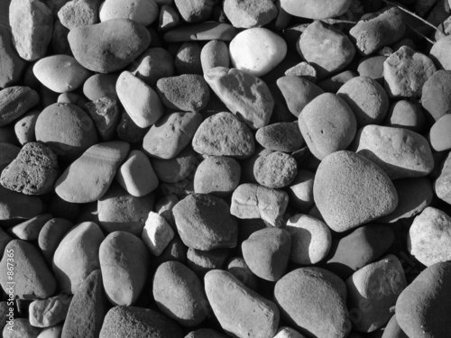 black & white rock gathering