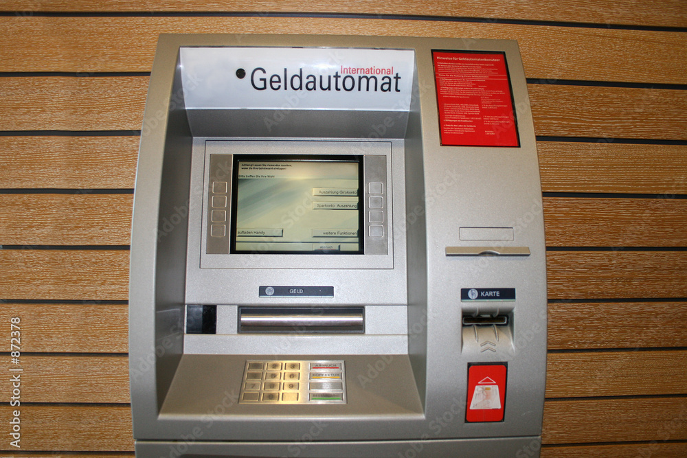 Praten Vrijgevig Decoratief geldautomat Stock Photo | Adobe Stock