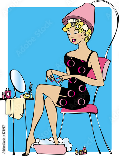lady making beauty