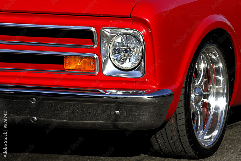 classic car in red