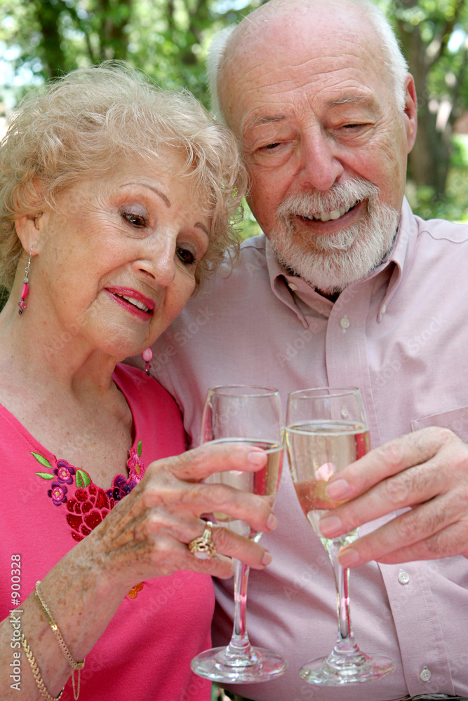 senior couple happy together