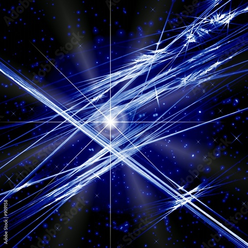 space fantasy. lightning and stars
