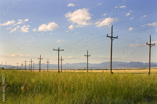 electric posts in a field - helena photo