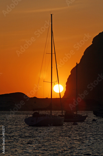 sunset at morro bay