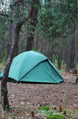 tent on the forest