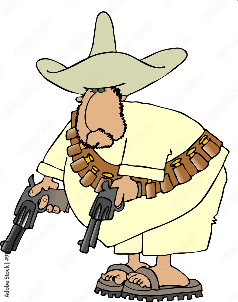 mexican bandito Stock Illustration