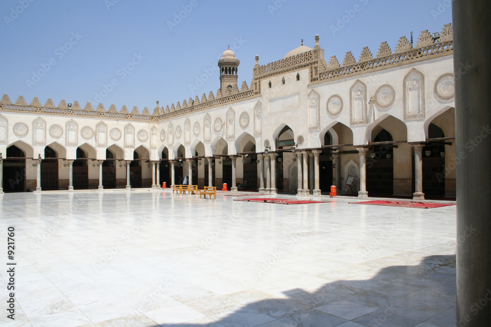 mosque al azhar in cairo - obrazy, fototapety, plakaty 