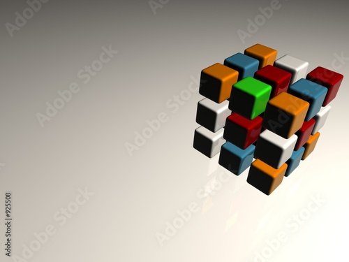 colorful 3d cube
