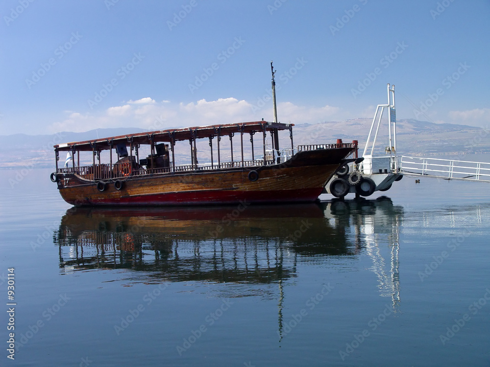 an old boat, the sea of galile, israel