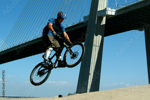 cyclist jumping