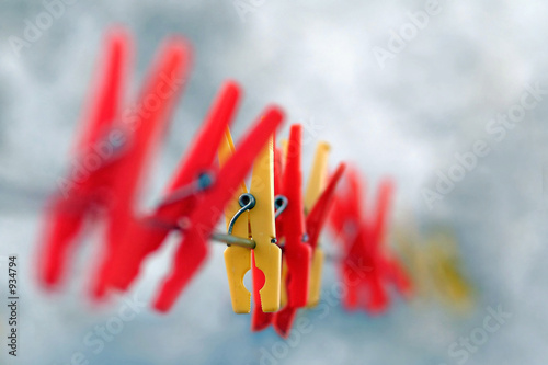 clothespegs on a wire