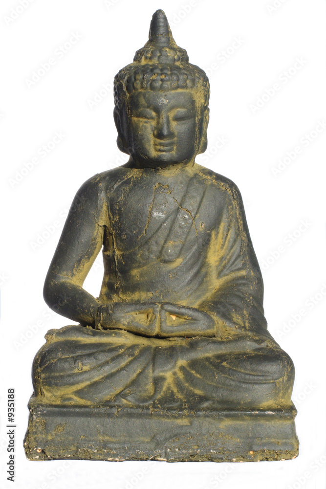 schöne, antike buddha statue, freigestellt schöne, antike buddha statue, freigestellt