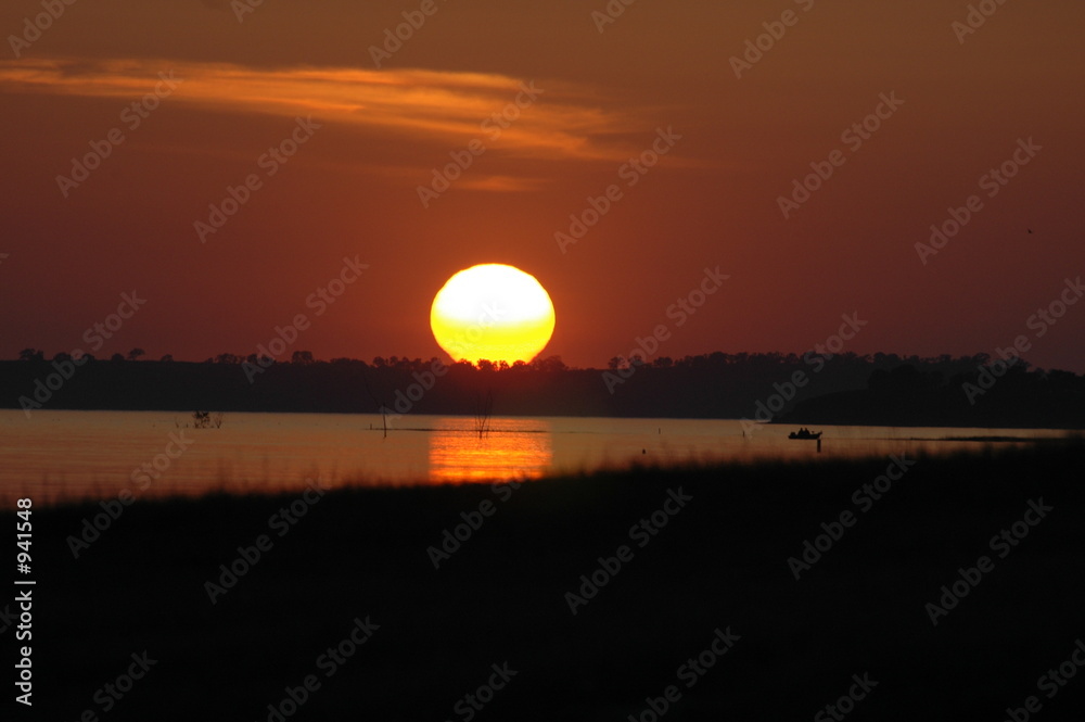 camanche lake sunset