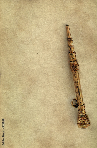 antique pencil on vintage paper