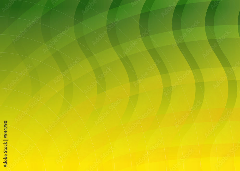 waves and lines background yellow - green