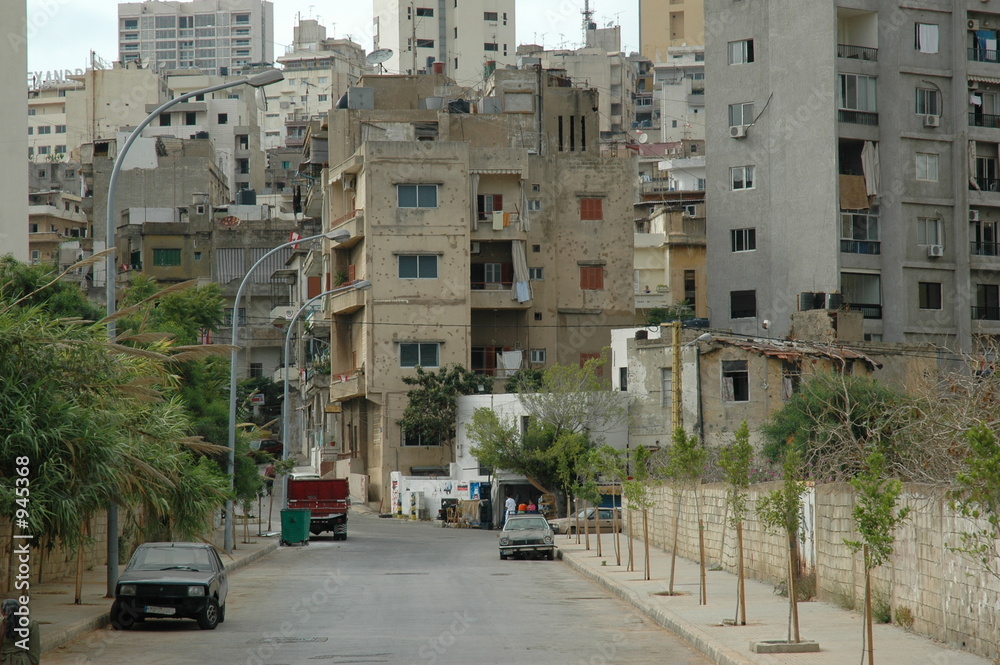 Naklejka premium południowa dzielnica bejrutu - liban