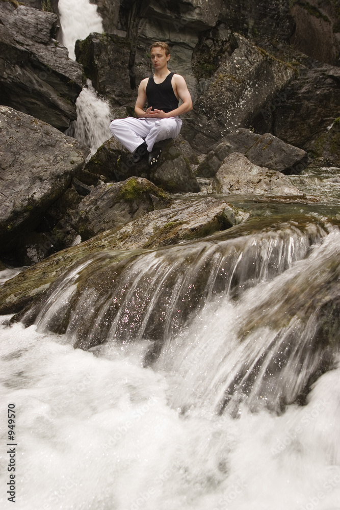 meditation on a stream - short exposure meditation on a stream - short exposure
