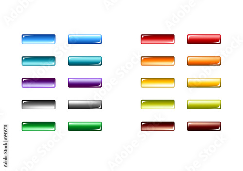web buttons - 3d - bright
