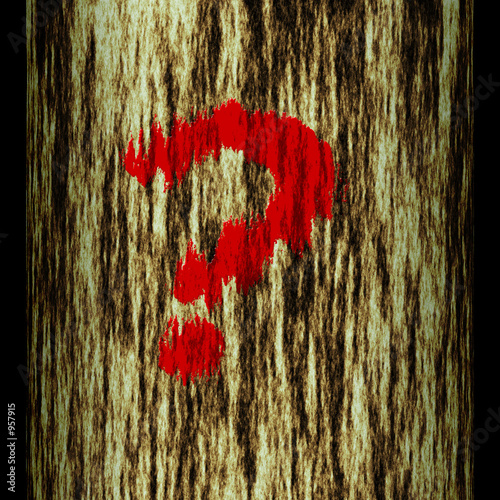 tree trunk: question mark