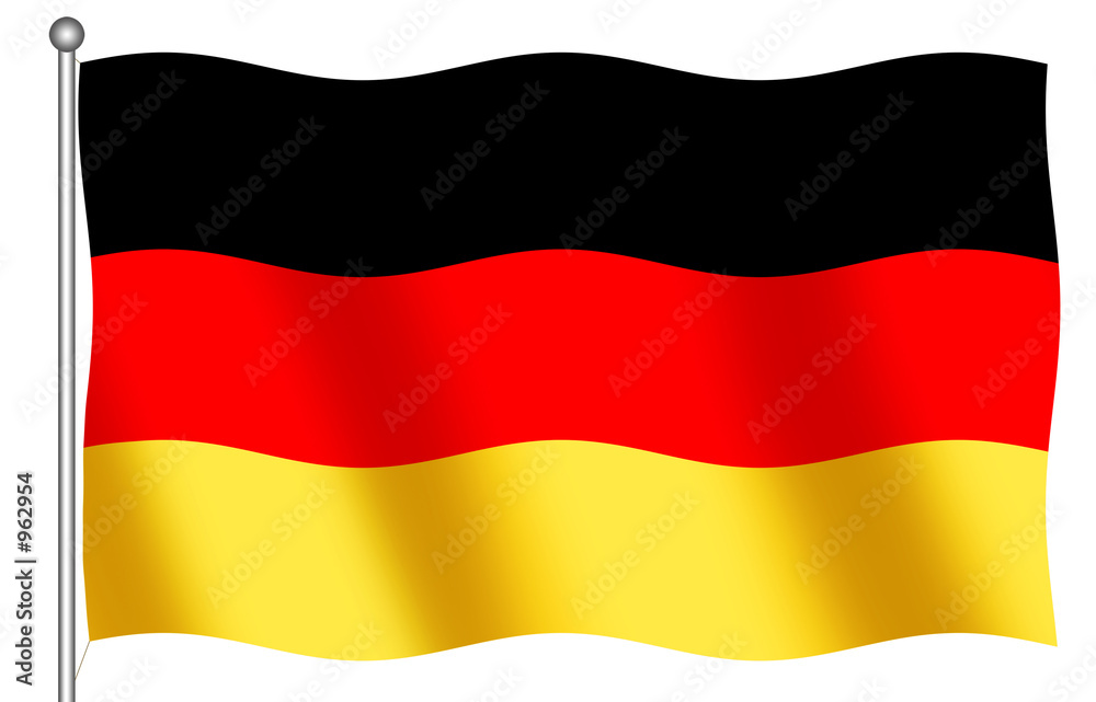 Naklejka premium german flag waving