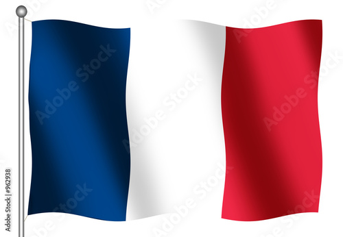 french flag on white backgorund