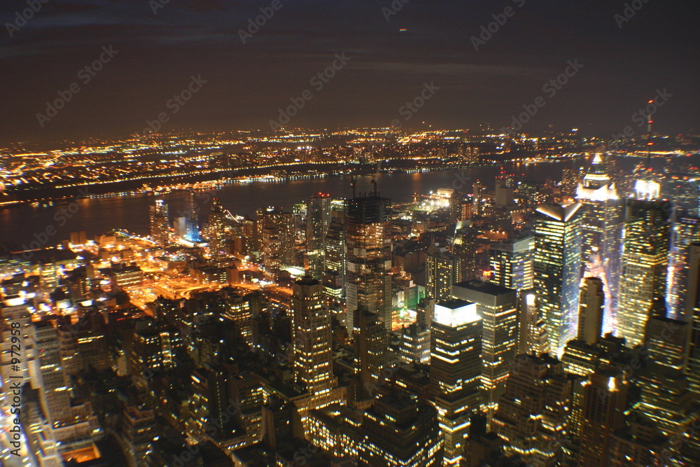 Obraz premium the hudson river and times square