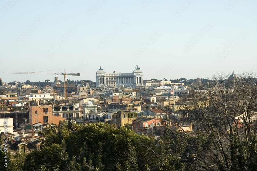 scenic view of  rome' roofs