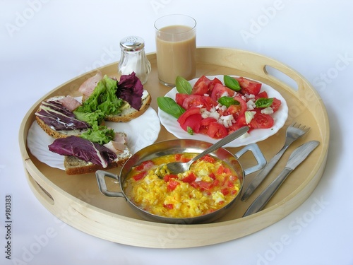 colorful spring rich breakfast