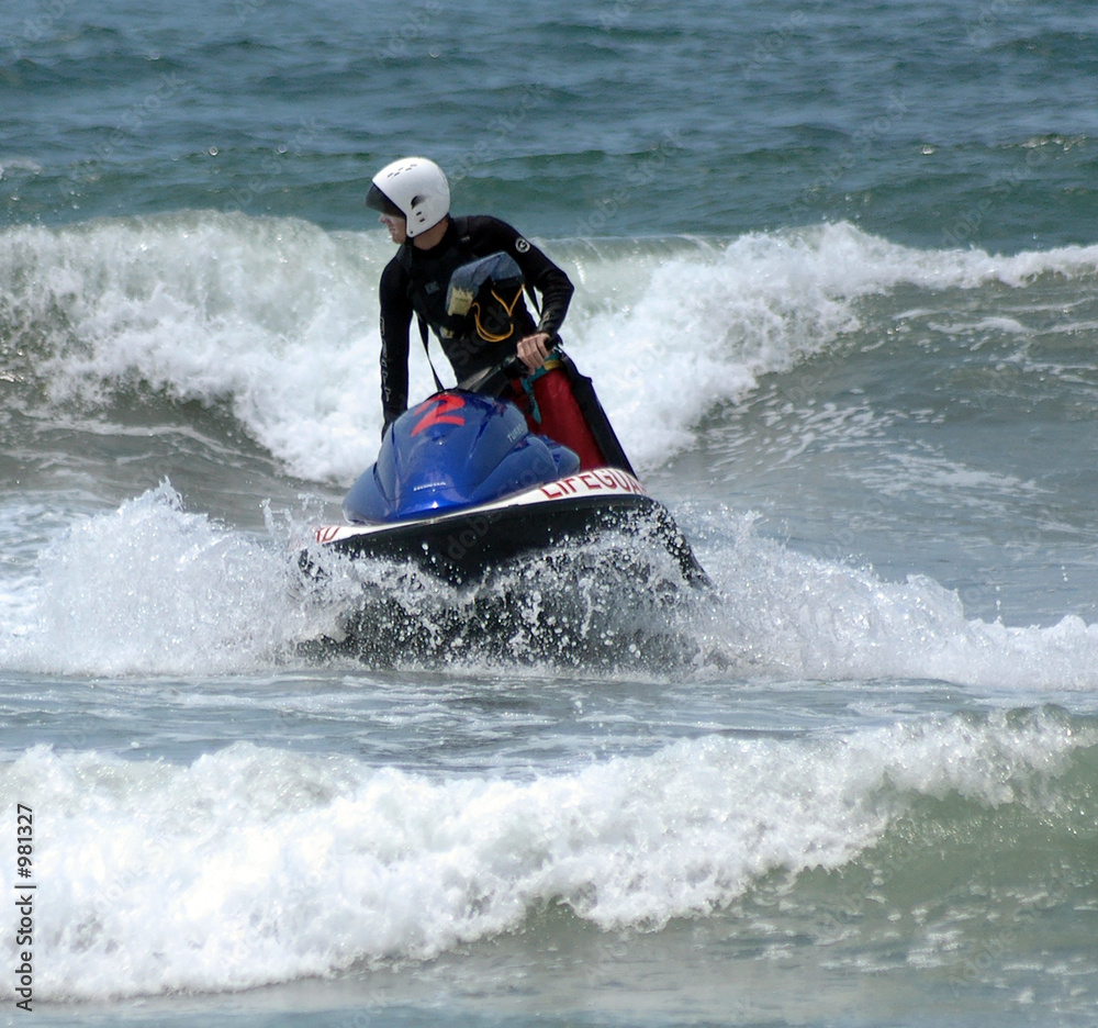 lifeguard on jetski