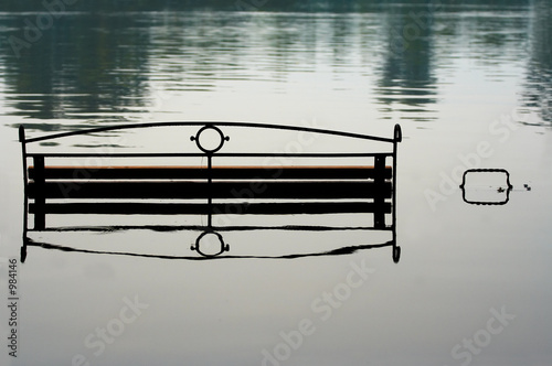 bench in water