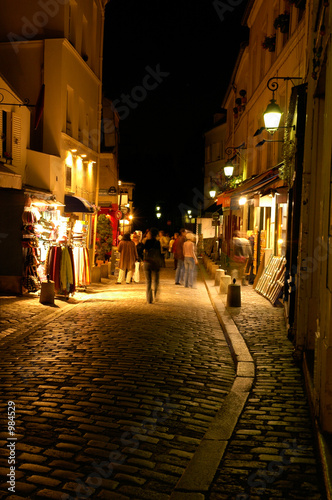 montmartre by night, paris, portrait