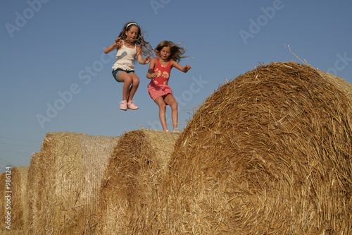 Schilderij op canvas saut enfants