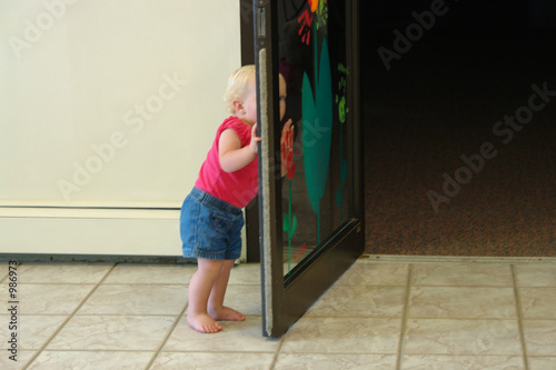 baby and the door