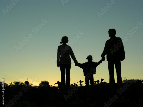 family with boy sundown 2