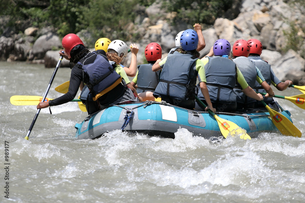 Εκτύπωση καμβά rafting