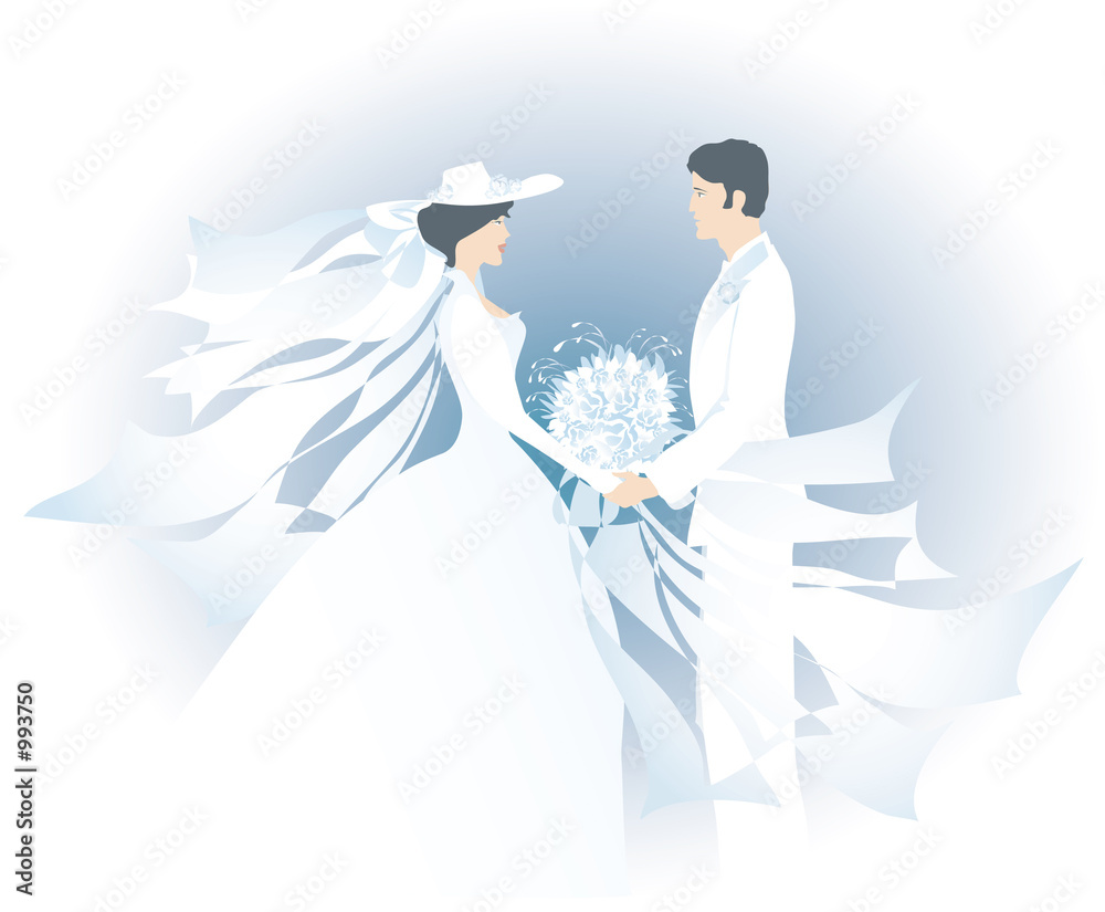 Foto white bride and bridegroom1