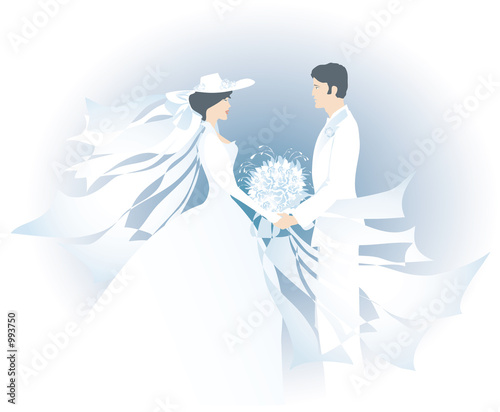 Принти на полотні white bride and bridegroom1